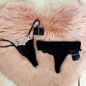 Y2K FIND!! Brand New 2CT BUNDLE RAMPAGE G-STRING PANTIES-S